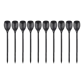 10 Solar Torch Lights, Waterproof, LED Flickering Flame