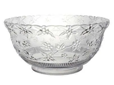 12 Quart Embossed Clear Punch Bowl