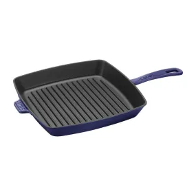 12" Cast Iron Square Grill Pan - Dark Blue