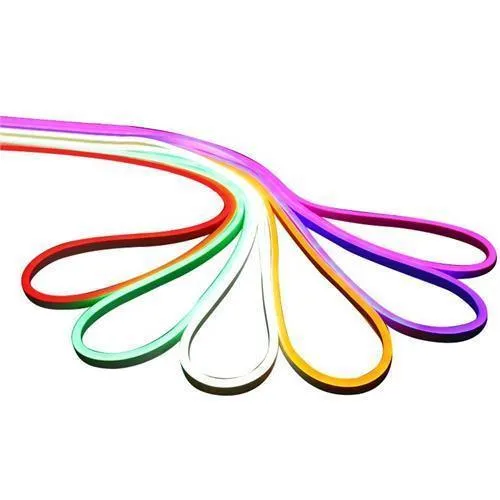 12V Coloured Jacket 6x12mm Neon LED Strip Light Yellow 5m