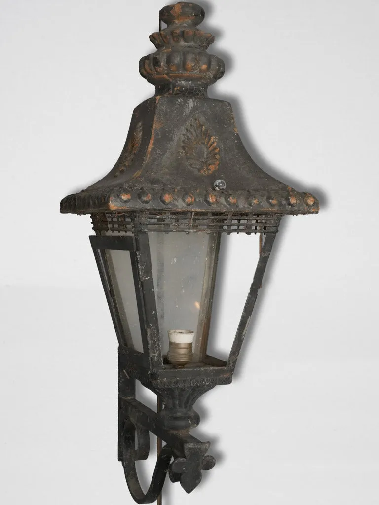 1950s French outdoor wall lantern w/ bracket