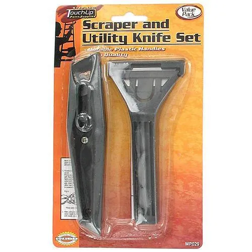 2 Piece scraper and utility knife set ( Case of 96 )