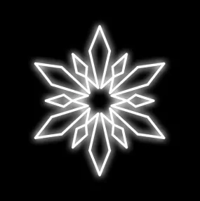 2' Pure White LED Snowflake