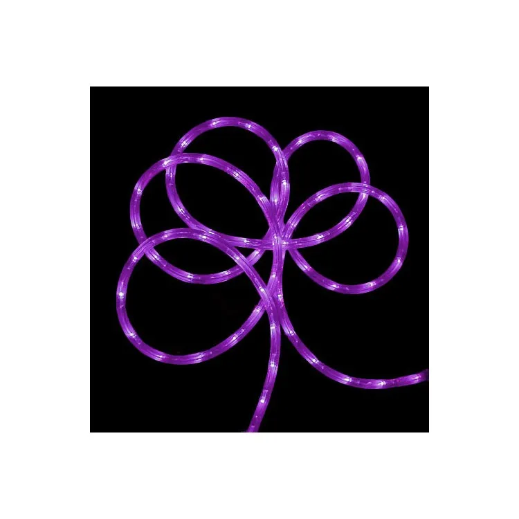 24' Purple Commercial-Grade LED Outdoor Christmas Rope Lights On a Spool