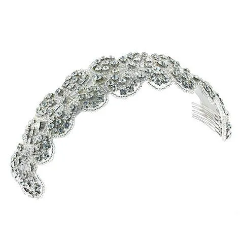 2" Wide Rhinestone Applique Headband