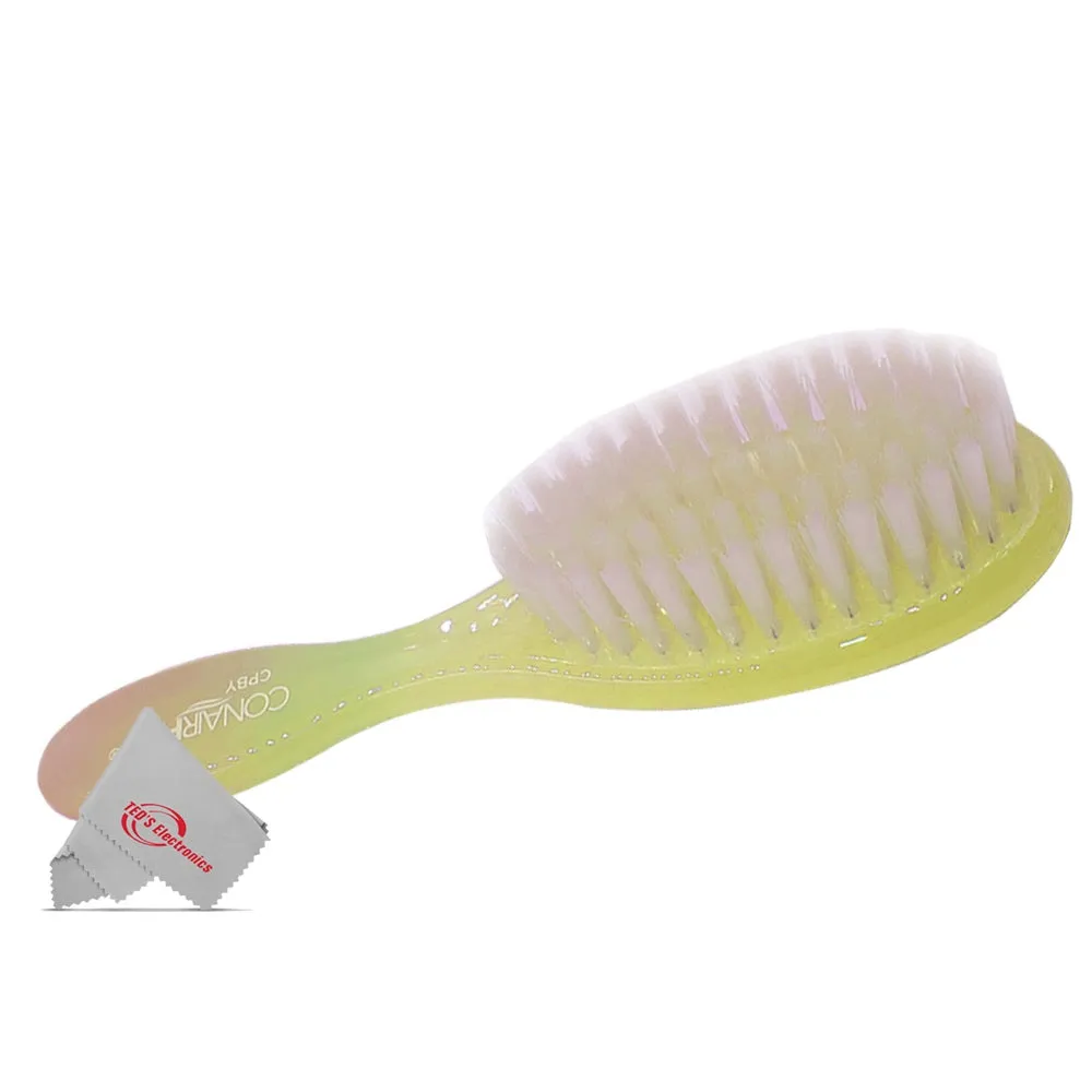 2x Conair Pro Baby Brush Extra Gentle for Little Heads (Yellow)