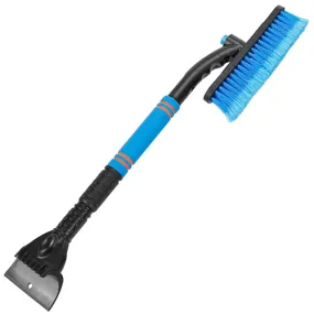 3 In 1 Windshield Ice Scraper Extendable Car Snow Removal Tool Telescoping Car Broom Snow Shovel Automobile Frost Removal - Blue