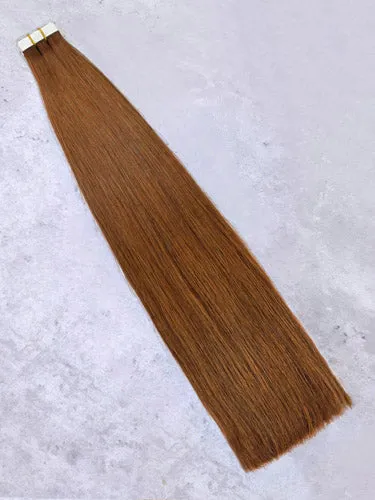 #30 Copper｜Luxury Russian Remy Human Hair, Double Drawn, Tape Extensions