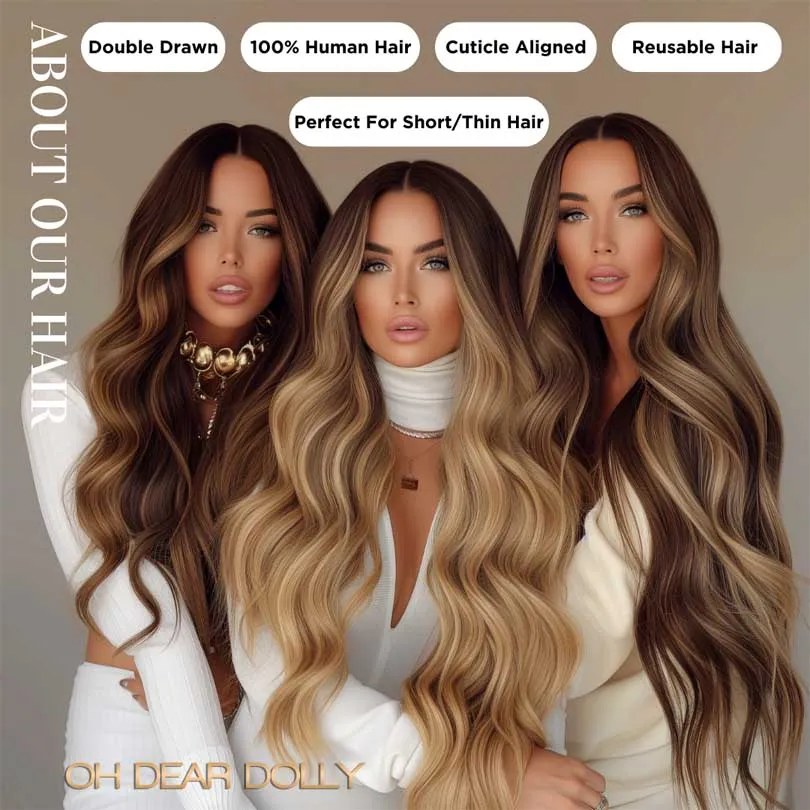 #30 Copper｜Luxury Russian Remy Human Hair, Double Drawn, Tape Extensions