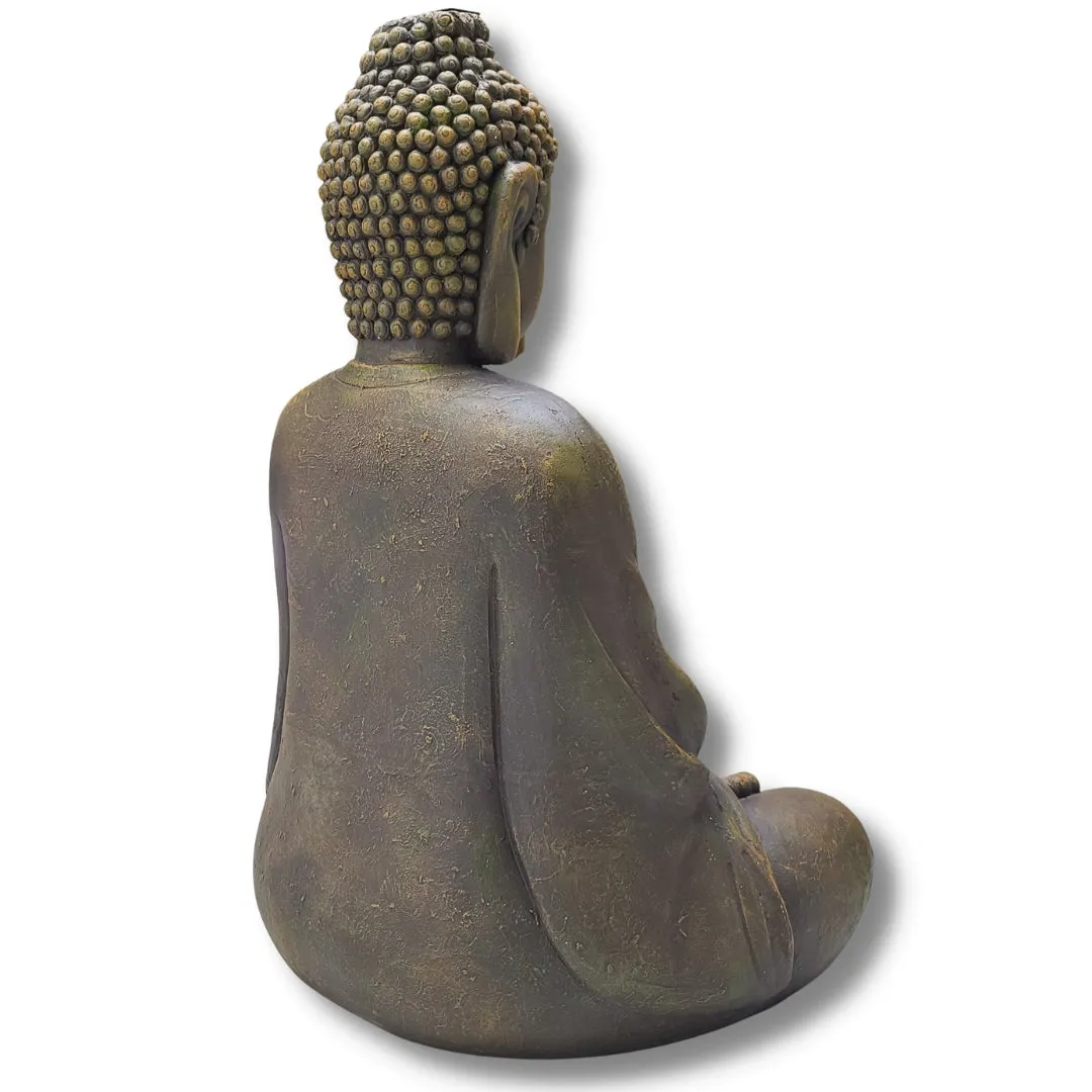 32" High Buddha Solar Sitting Statue