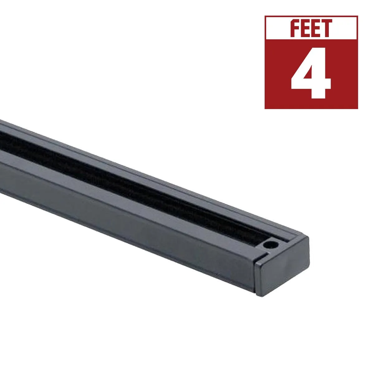 4 Ft. Track Rail One Circuit, Halo, Black Finish