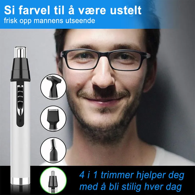 4 in 1 electric trimmer for nose and facial hair