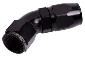 550 Series Cutter One-Piece Full Flow Swivel 45° Hose End -20AN AF552-20BLK