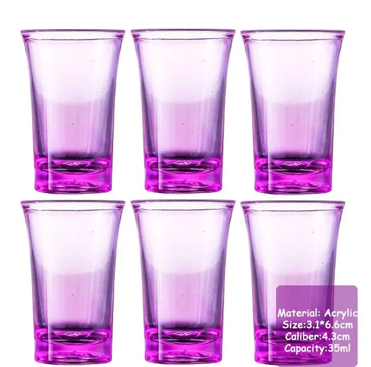 6 PCS Shot Glass - Plastic Spirits Cup