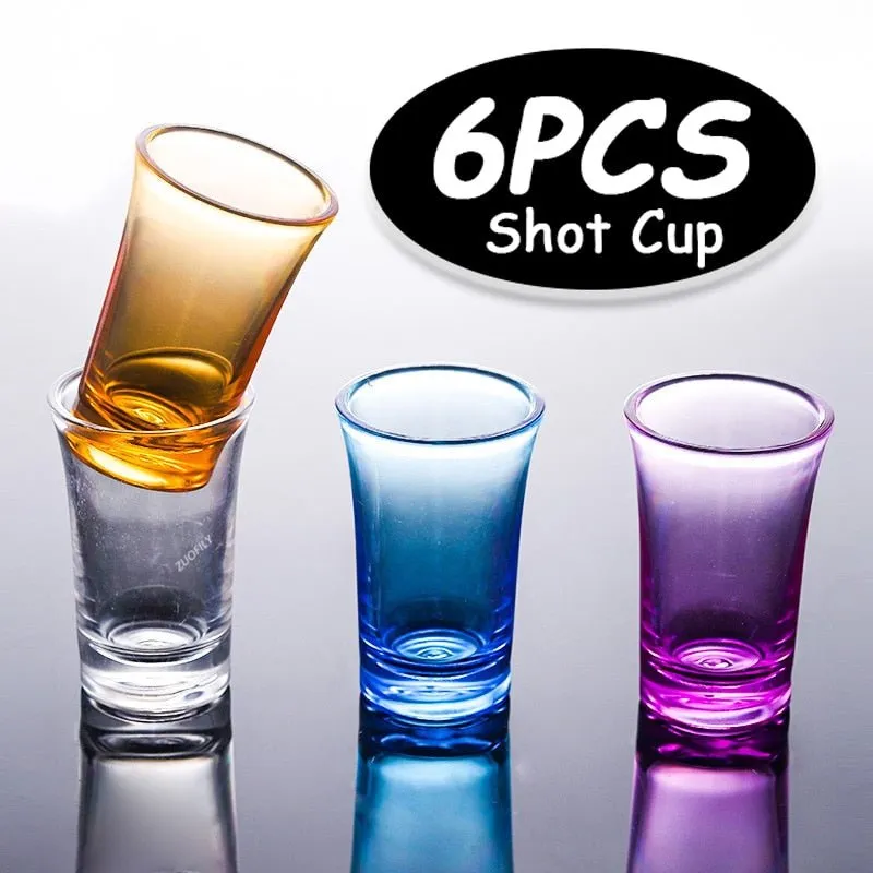 6 PCS Shot Glass - Plastic Spirits Cup