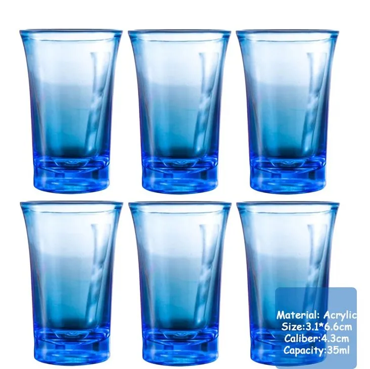 6 PCS Shot Glass - Plastic Spirits Cup