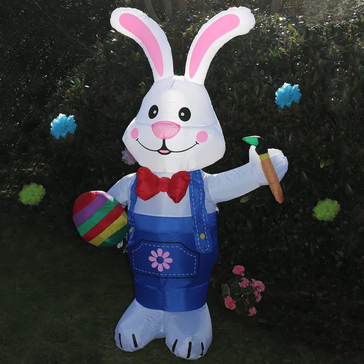 6ft Easter Bunny Egg Light Up Inflatable Party Decoration