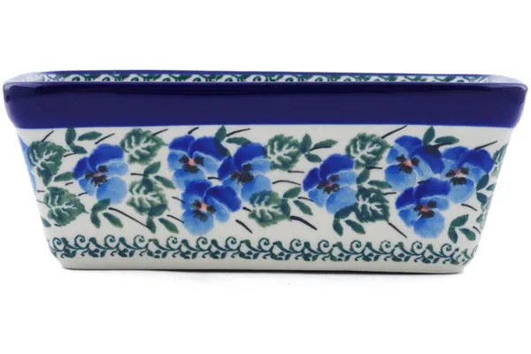 6" Mini loaf pan - Blue Pansy