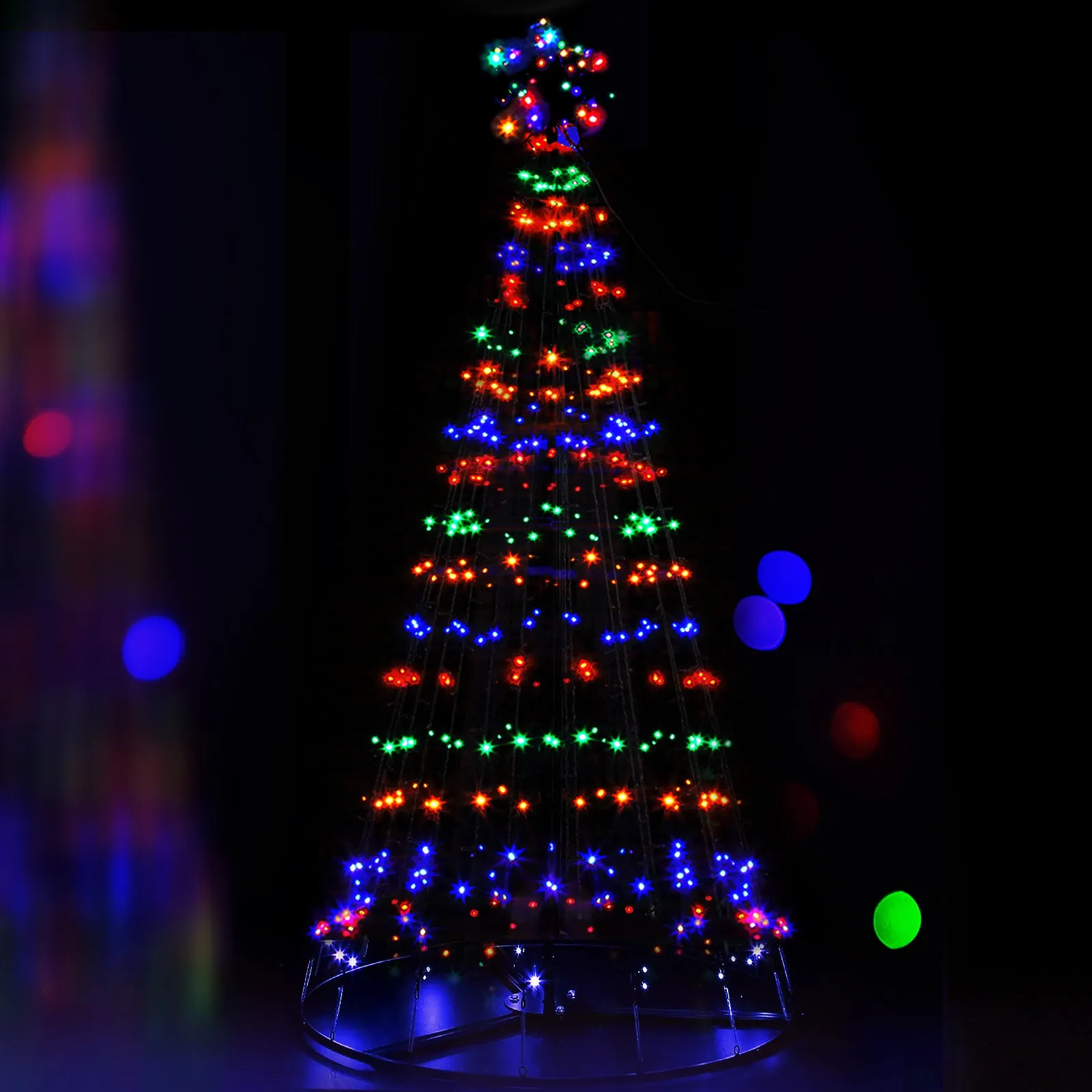 7FT Solar LED Christmas Tree 264 Lights Indoor/Outdoor - Jingle Jollys