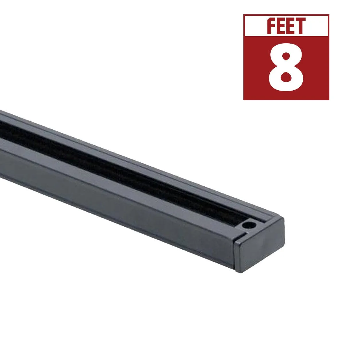 8 Ft. Track Rail One Circuit, Halo, Black Finish