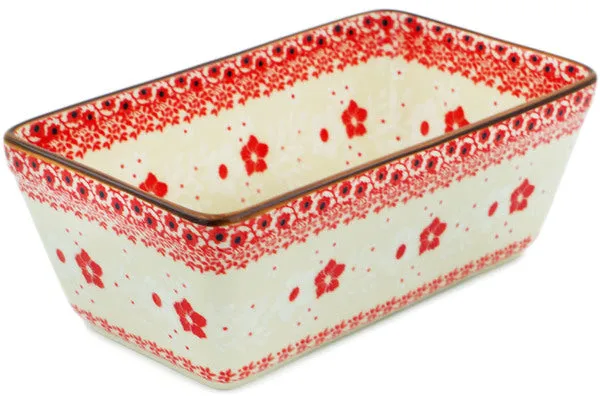 8" Loaf Pan 8" - Poinsettia Lace