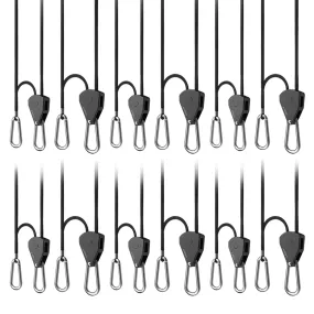 AC Infinity Heavy-Duty Adjustable Rope Clip Hanger, Six Pairs