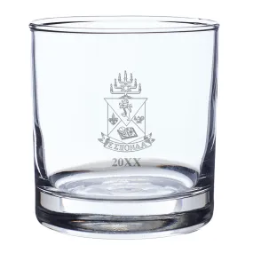 AEPi Engraved Year Rocks Glass