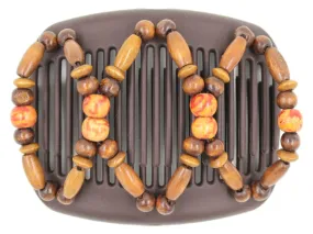 African Butterfly Hair Comb - Beada Brown 196