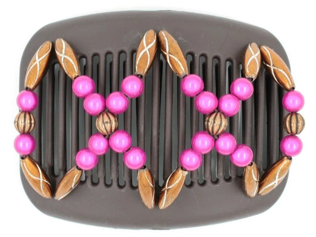 African Butterfly Hair Comb - Dalena Brown 84