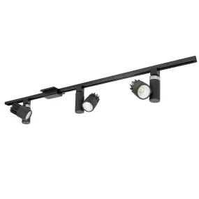 Aiden 4 ft 3 Lights LED Track Kit 45W 3800 Lumens 3000K, Halo, Black