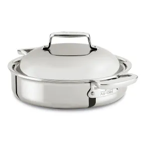 All-Clad d7 Stainless 4 Qt. Braiser Pan with Domed Lid