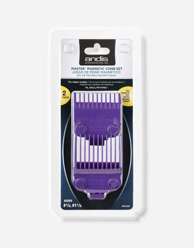 Andis - Master® Dual Magnetic Comb Set, Dual Pack 0.5 & 1.5