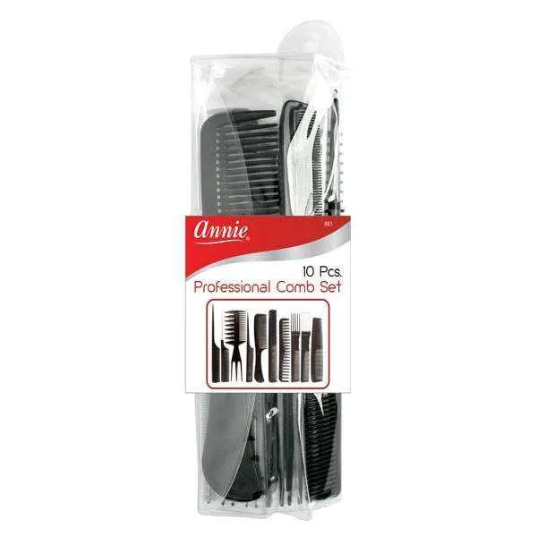 Annie Professional Comb Set 10Ct Black