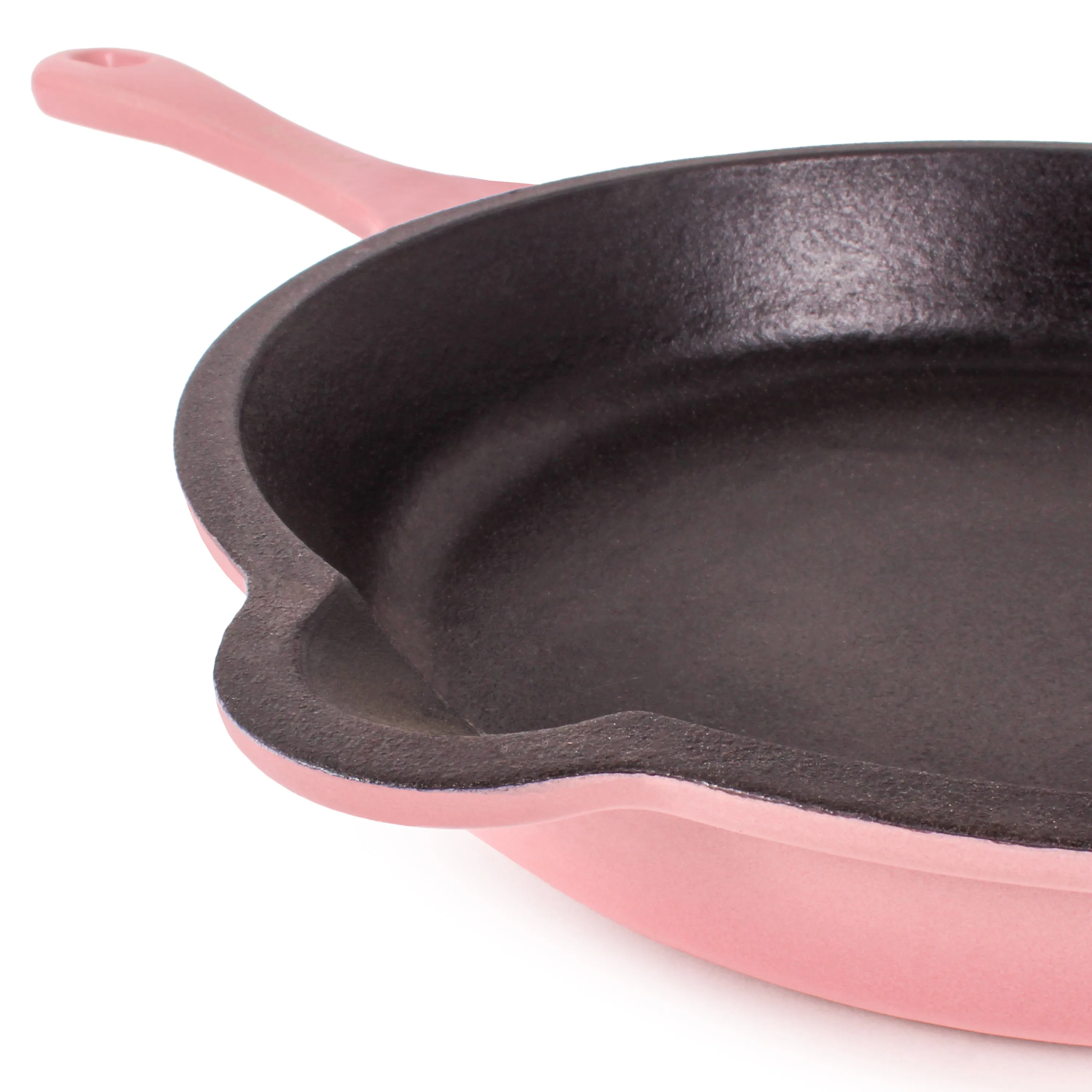 BergHOFF Neo 3pc Cast Iron Cookware Set, Fry Pan & Round Dutch Oven, Pink