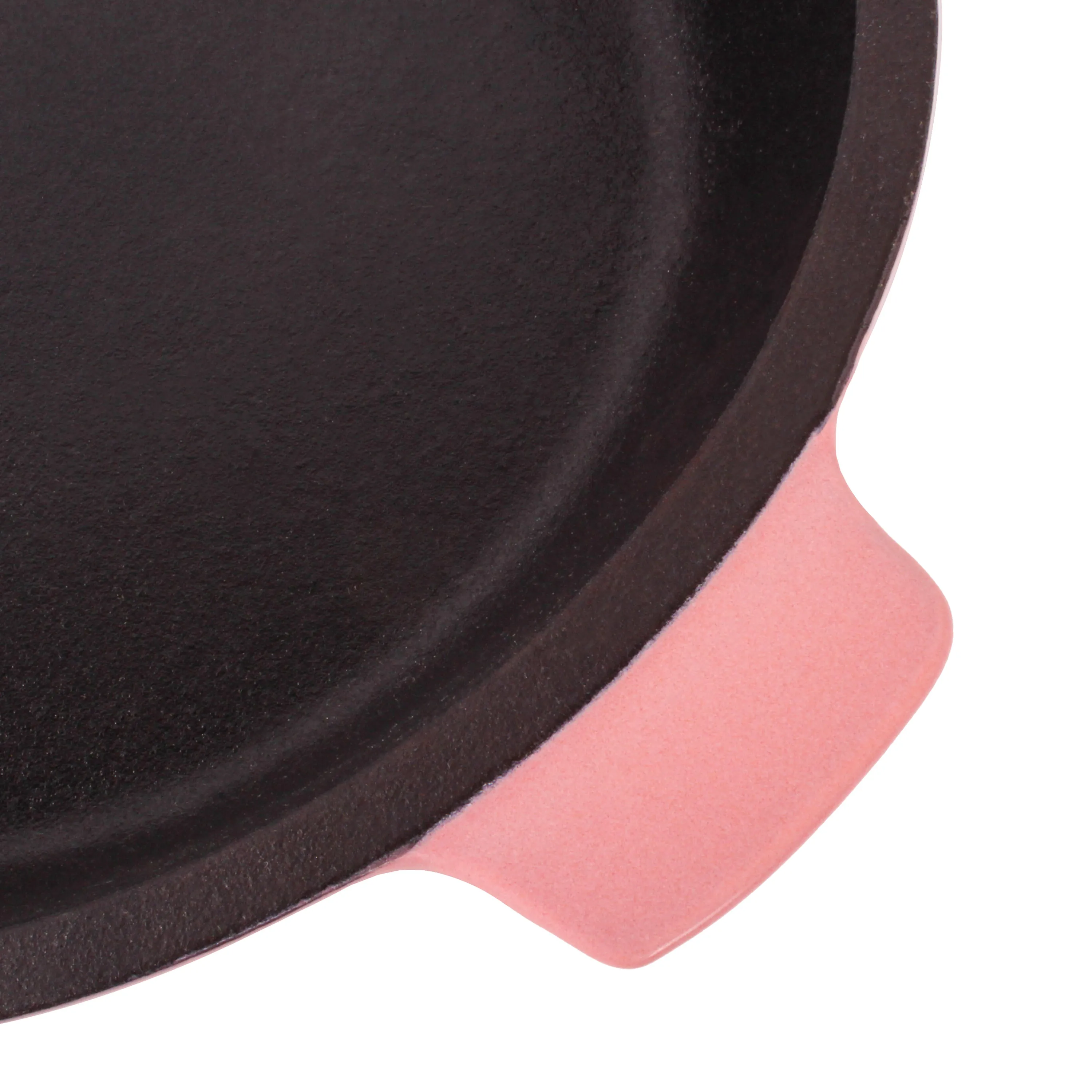 BergHOFF Neo 3pc Cast Iron Cookware Set, Fry Pan & Round Dutch Oven, Pink