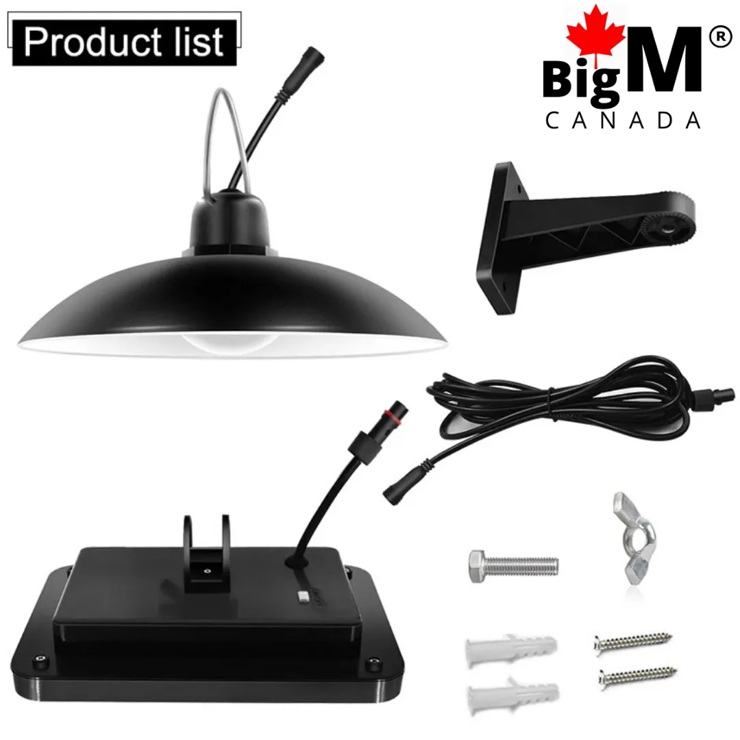 BigM 16 LED Solar Light for Indoor Gazebos Pergolas Sheds Tent Garage