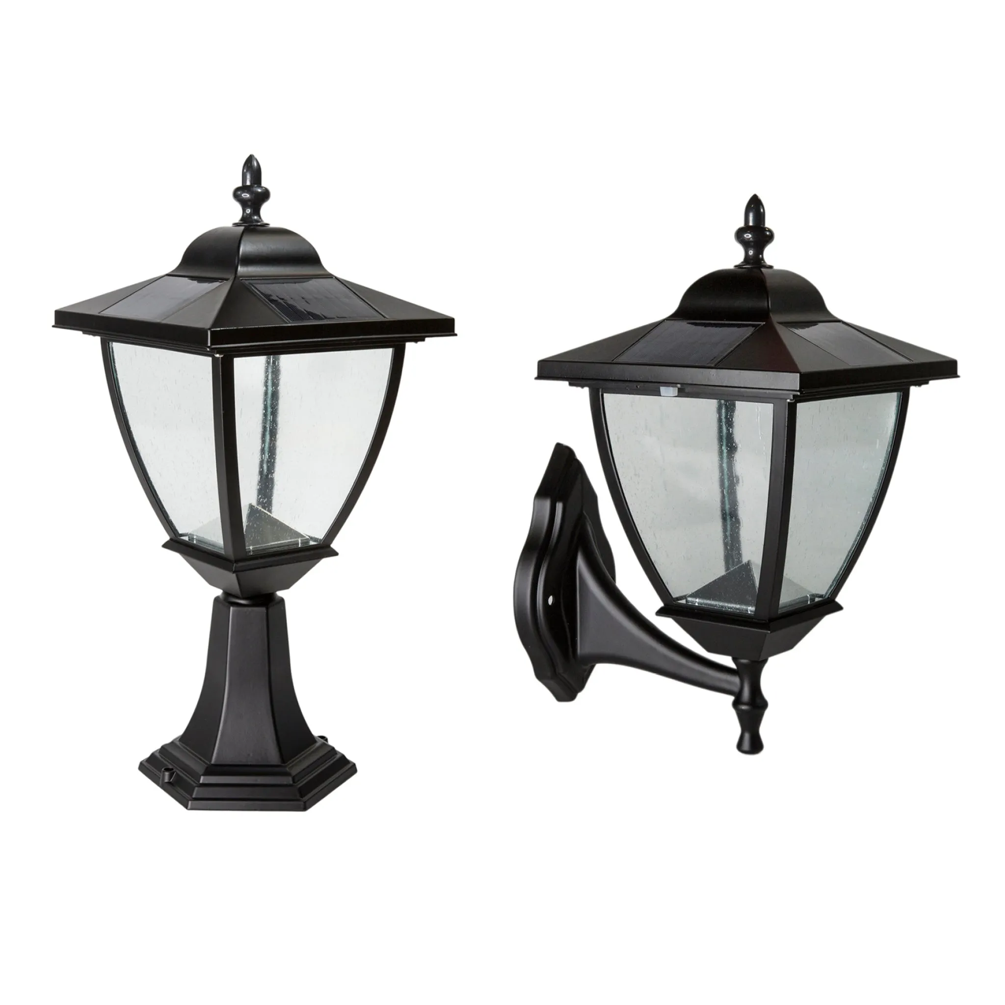 Black Aluminum Elegante Solar Lamp