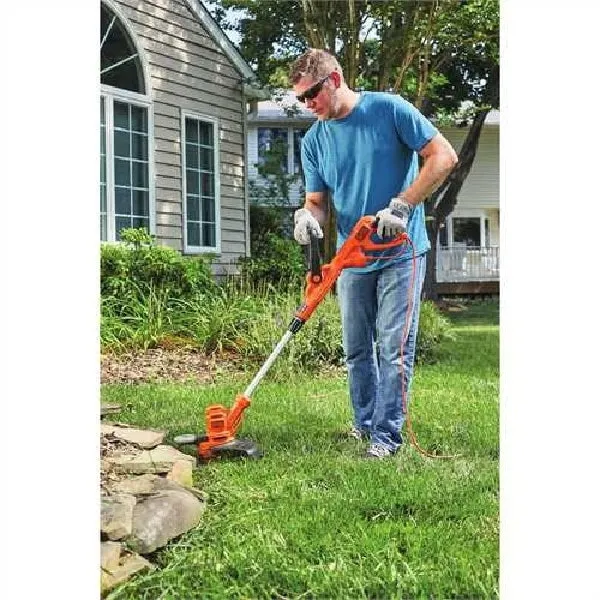 Black Decker BESTA510 Electric String Trimmer/Edger, 6.5 A, 0.065 in Dia Line, 18 in L Shaft