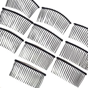 Black Wire Metal Hair Comb x 10pcs