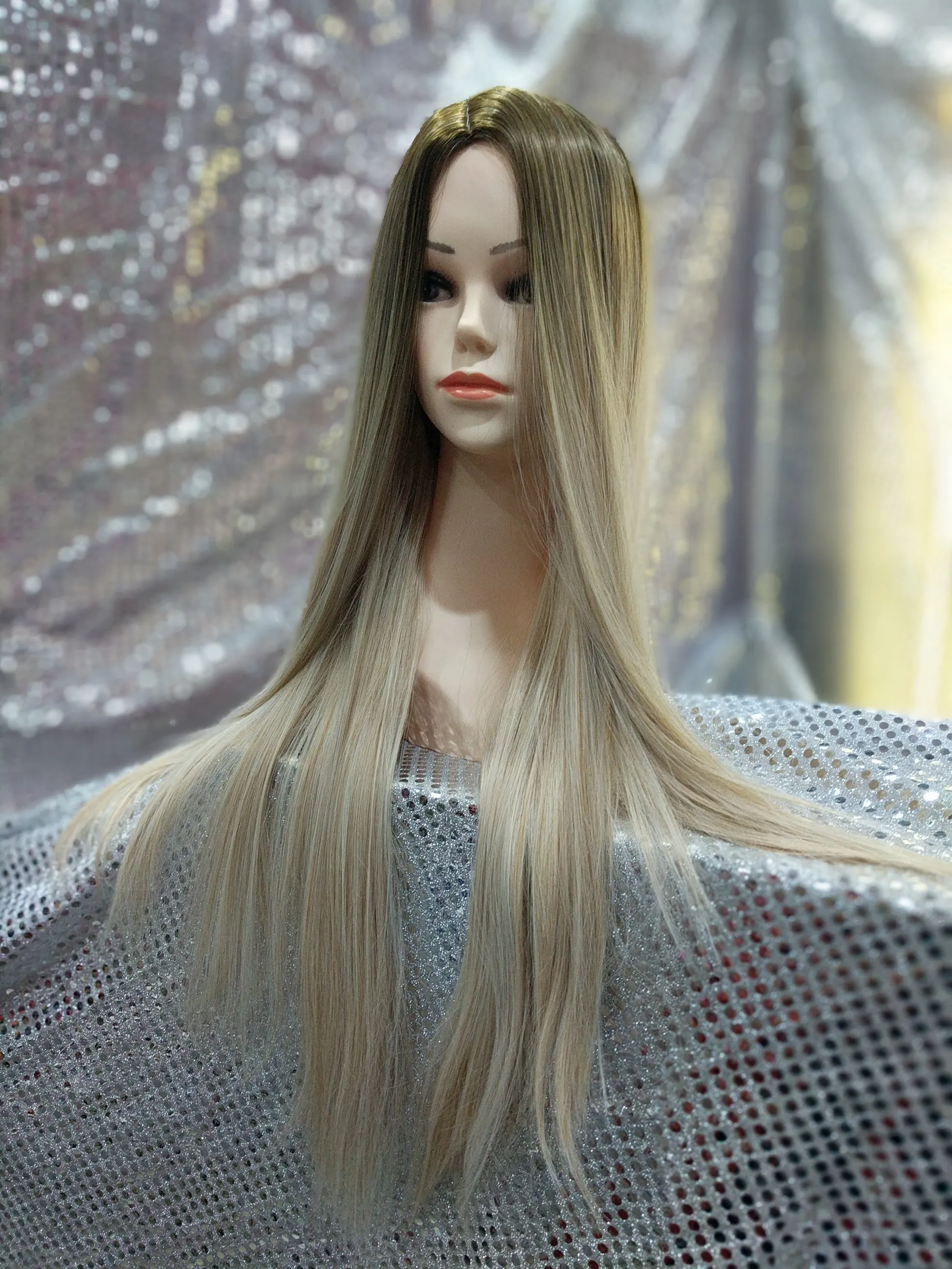 Blonde Ombre 26" Straight Heat Resistant Wig