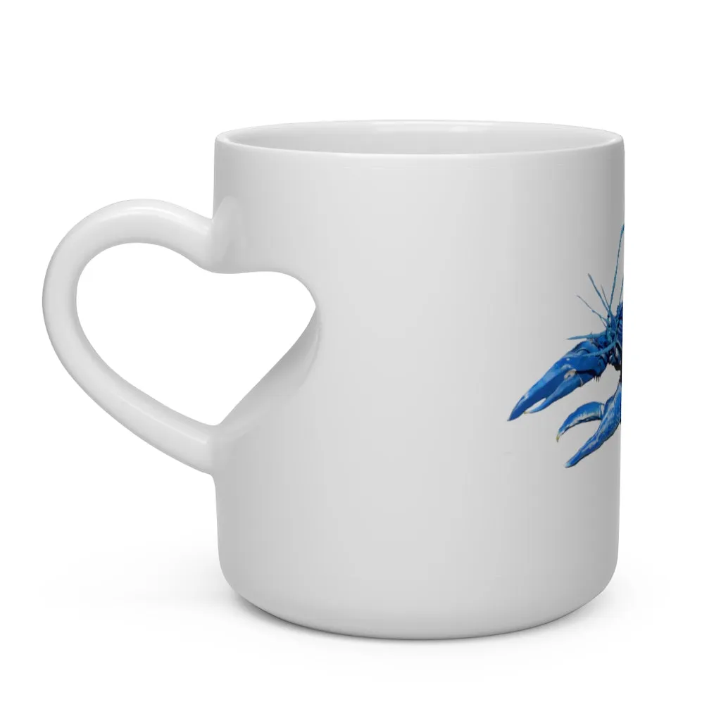 Blue Crawfish Heart Shape Mug