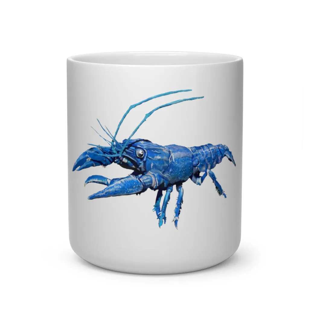 Blue Crawfish Heart Shape Mug