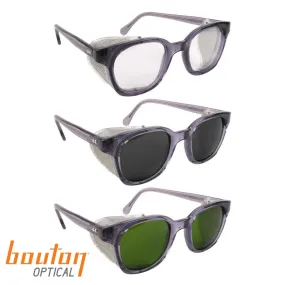 Bouton Traditional Spectacle, Full Frame Safety Glasses with Smoke Frame & Anti-Scratch Coating