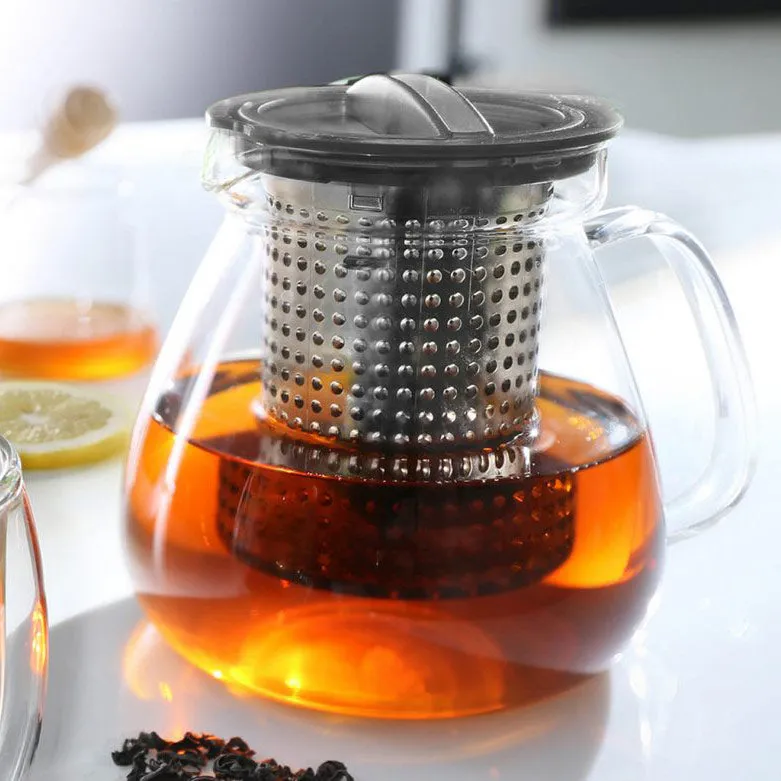 Brew-Stop Glass Teapot for Loose Leaf Tea 1L