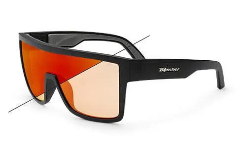 BUZZ Bomb Safety - Photochromic Fire Red Orange Mirror