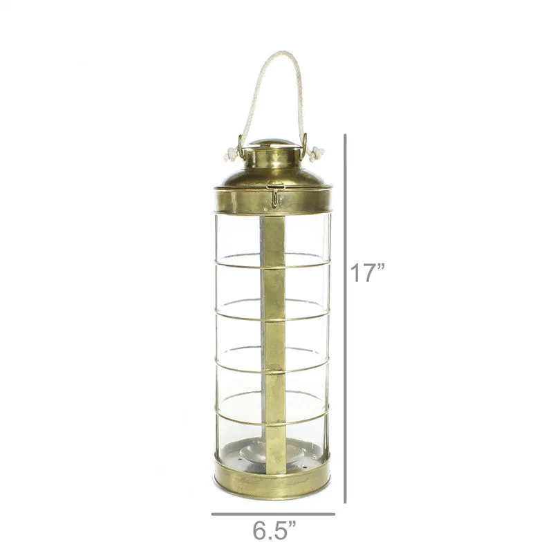 Caravan Brass Lantern - Lrg