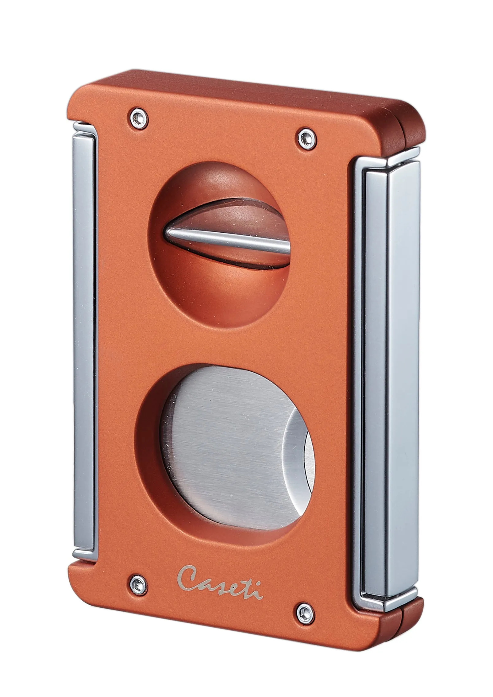 Caseti Trident X 3-in-1 Cigar Cutter - Burnt Orange