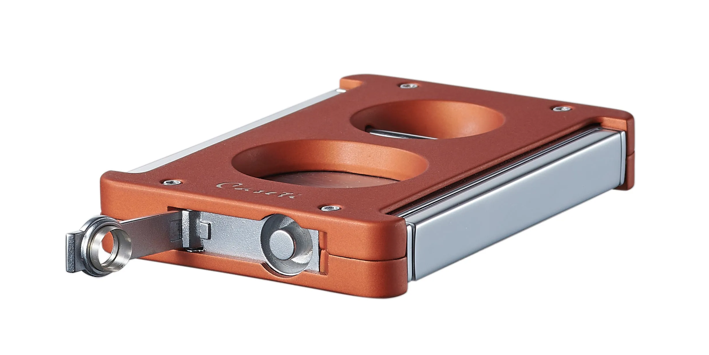 Caseti Trident X 3-in-1 Cigar Cutter - Burnt Orange