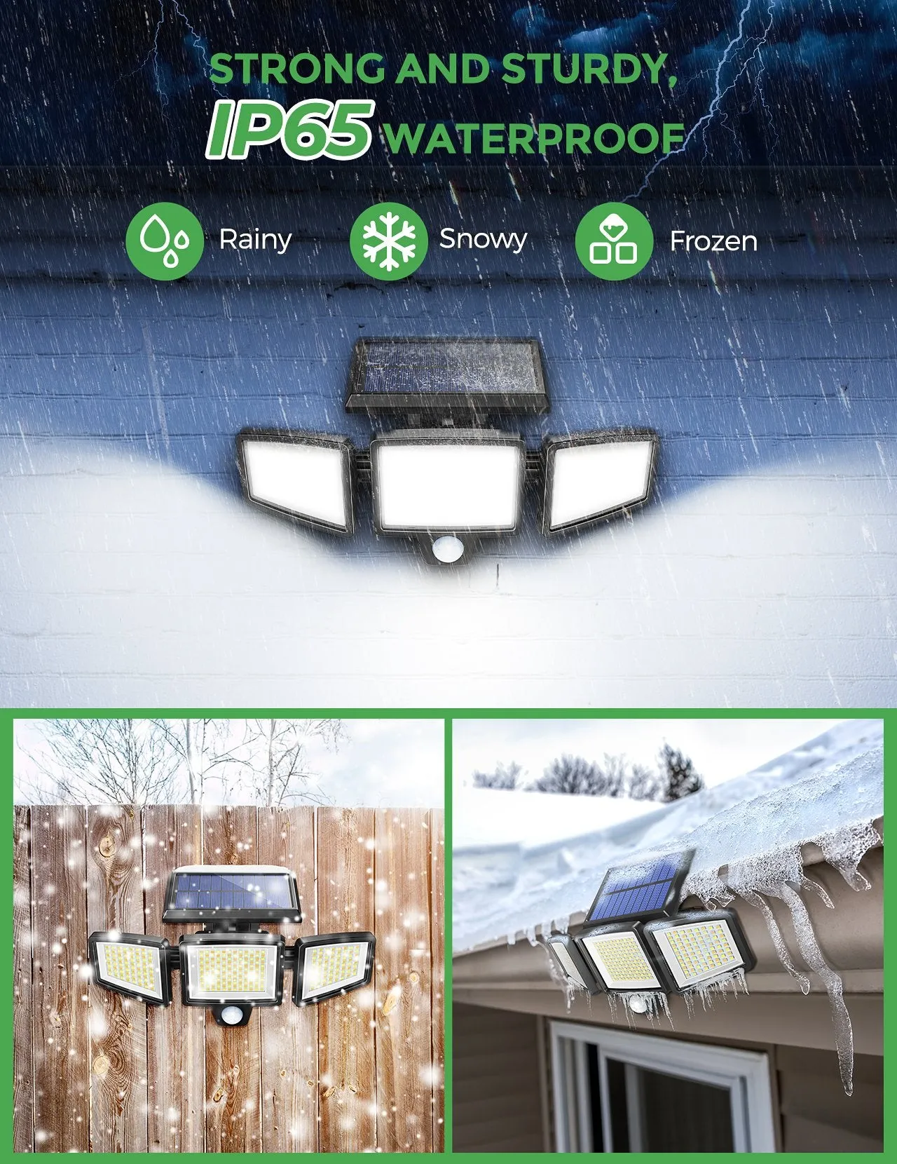 CD305 304 LED Solar Lights Outdoor 2 Pack