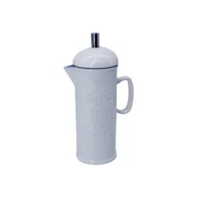 Ceramic Coffee Plunger 450ml White SGN1954